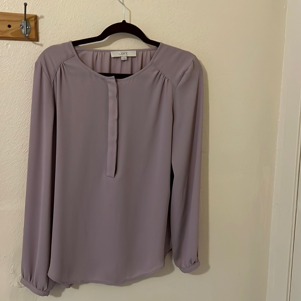 The loft size small plum blouse